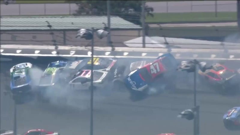 MASSIVE wreck collects the almost entire field at Daytona